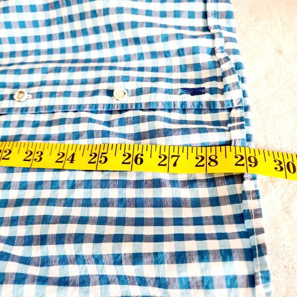 Johnnie O Shirt Mens Large Blue Check Hangin Out Tweener Button Long Sleeves - Picture 11 of 16